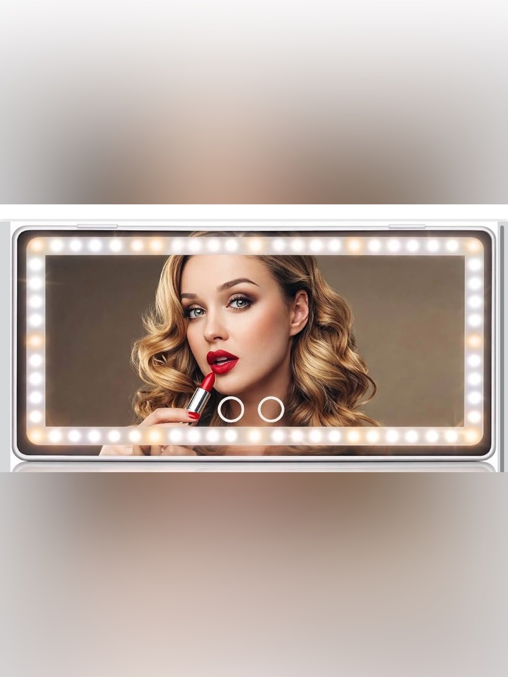 New Open Box LED Car Vanity Mirror with Lights, Rechargeable Sun Visor Makeup